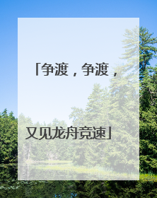 争渡，争渡，又见龙舟竞速